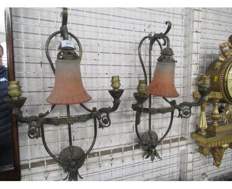 A pair of 19th century style light fittings&nbsp;