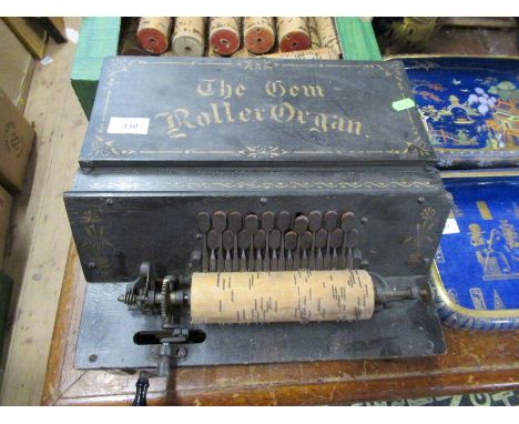 The Gem Roller Music Box together with rolls&nbsp;