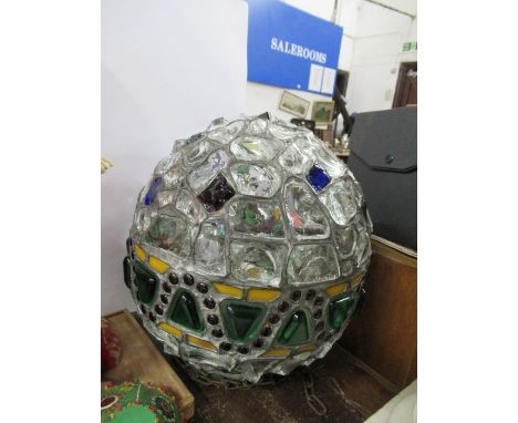 A stained glass light shade