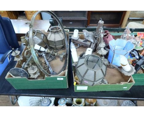 Two boxes of light fittings