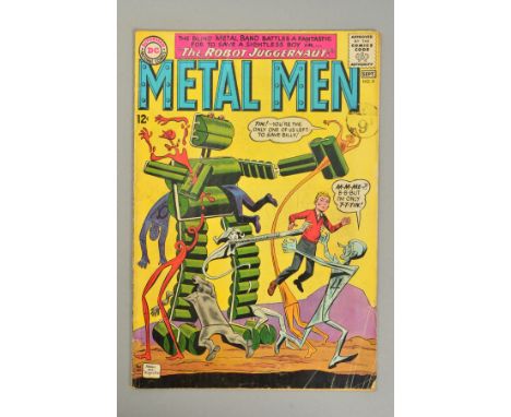 DC Comic, Metal Men Volume 1 Issue 9,	'The Robot Juggernaut!', Metal Men, Sep-64 (condition: staples slightly worn, right wor