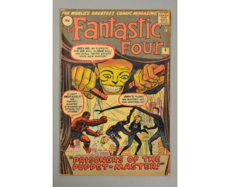 Marvel Comic, Fantastic Four Volume 1 Issue 8, 'Prisoners Of The Puppet-Master!', (First appearance of Puppet Master), Fantas