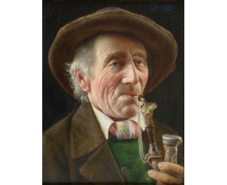 CARL HEUSER (1827-1892) A GOOD PIPE signed, oil on panel, 17.5 x 13cm++An excellent example of the artist's meticulous techni