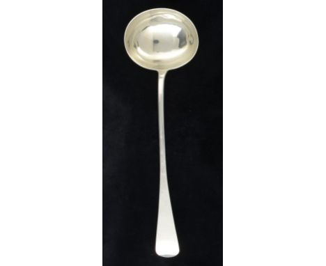 A WILLIAM IV SILVER SOUP LADLE Old English pattern, by John, Henry & Charles Lias, London 1835, 7ozs 10dwts ++Minor dent in b