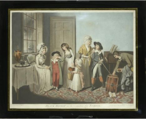 JOHN JONES (C1745-1797) AFTER WILLIAM REDMORE BIGG, RA (1755-1828) BLACK MONDAY OR THE DEPARTURE FOR SCHOOL; DULCE DOMUM OR T