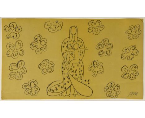†HENRI MATISSE (1869-1954) MADONNA AND CHILD (LA VIERGE ET L'ENFANT), 1949  lithograph, with pencil initials, 20.5 x 36cm (ir