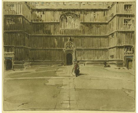 †SIR WILLIAM NEWZAM PRIOR NICHOLSON, RA (1872-1949) THE BODLEIAN LIBRARY; TOM TOWER OXFORD  two, lithographs, the first signe