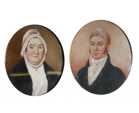 ENGLISH SCHOOL, EARLY 19TH CENTURY VALENTINA MRS WILLIAM RICHARDS NEÉ ROWLAND OF PENZANCE (D1819); ROBERT RICHARDS OF PENZANC