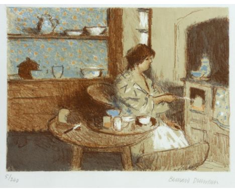 †BERNARD DUNSTAN, RA (1920-2017) BREAKFAST  lithograph, signed by the artist in pencil and numbered 5/240, 50 x 62cm++In fine