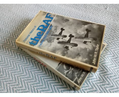2 x hardback books Pictorial History of the RAF Vol One 1918-1939 by John W. R. Taylor 202 pages, Vol Two 1939-1945 by John W