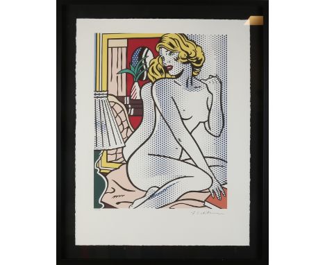 Roy Lichtenstein.&nbsp;No.&nbsp;29/199.&nbsp;With watermark Arches France.&nbsp;Naked woman in front of mirror.&nbsp;Lithogra