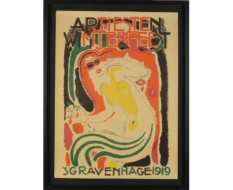 Jan Sluyters.&nbsp;Lithograph.&nbsp;Emphasis placard from 1919. Artists Winterfest 's Gravenhage.&nbsp;Lithograph on paper.&n