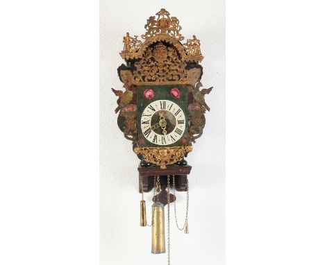 18th - 19th century Frisian chair clock with alarm.&nbsp;Dial has been repainted.&nbsp;Otherwise in good condition.&nbsp;Dime