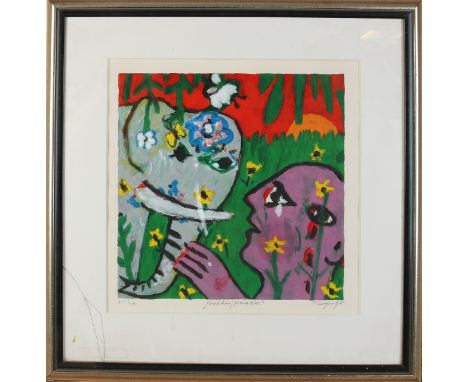 Hans Truijen (1928-2005) '95.&nbsp;No.&nbsp;15/40.&nbsp;Title: Touching paradise.&nbsp;Lithograph on paper.&nbsp;Dimensions: 