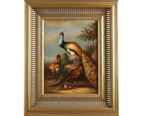 unsigned.&nbsp;Painting painted on copper.&nbsp;Poultry.&nbsp;Oil paint on panel.&nbsp;Dimensions: H 40 x W 30 cm.&nbsp;In go