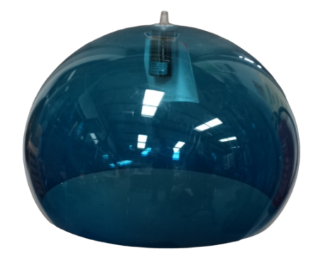 A Kartell blue perspex pendant light fitting - diameter 51cm, in original packaging and with labels.