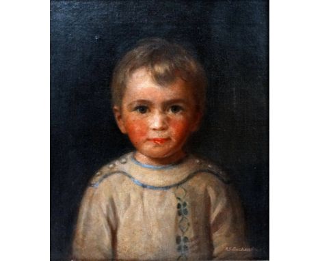 # Alexander Strahan BUCHANAN (1870-1956) Portrait of Alexander Norman Buchanan Aged 3 Oil on board Signed lower right and ind