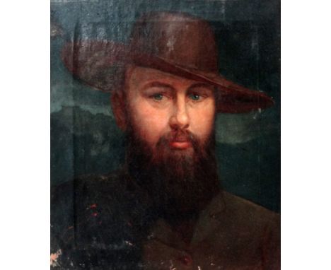 19th Century British School Portrait of a Civil Engineer, William Morton Oil on canvas Inscribed William Morton at 50 1882 up
