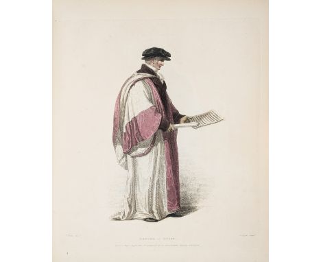 Uwins (Thomas) The Costume of the University of Oxford, half-title, advertisement leaf, 17 stipple-engravings with contempora