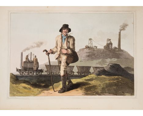 Walker (George) The Costume of Yorkshire..., first edition, titles and text in English and French, hand-coloured aquatint fro