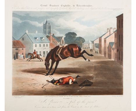 Ferneley (John) Count Sandor's Exploits in Leicestershire, the set of 10 fine hand-coloured aquatint plates heightened with g