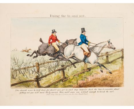 Alken (Henry) Characteristic Sketches of Hunting, with Caricatures of Middlesex Sporting, 12 hand-coloured soft-ground etched