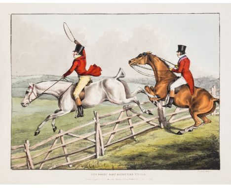 Alken (Henry) The Right Sort, 6 fine hand-coloured lithograph plates by Hullmandel after Alken, interleaved with blank Whatma