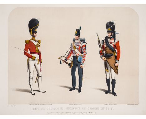 Clayton (B.) Costumes of the First or Grenadier Regiment of Guards, from 1660, second edition, lithograph title and 12 hand-c