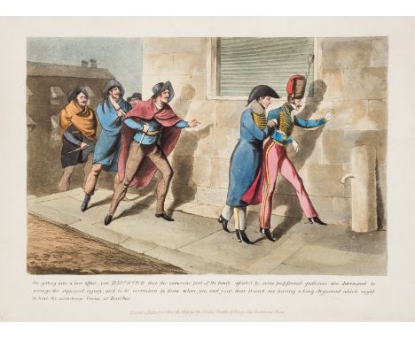 Alken (Henry) [Military Discoveries], first edition, 7 hand-coloured aquatint plates, some marginal dust-soiling, modern moro