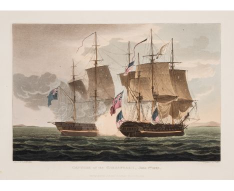 Jenkins (James) The Naval Achievements of Great Britain from the Year 1793 to 1817, engraved title with hand-coloured vignett