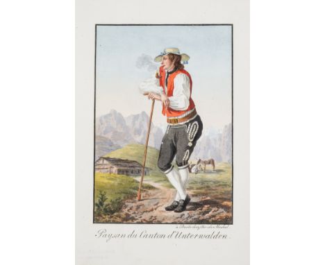 Mechel (Christian von, publisher) Suite de Differens Costumes de Paysans et Paysannes de la Suisse, 26 exceptional hand-colou