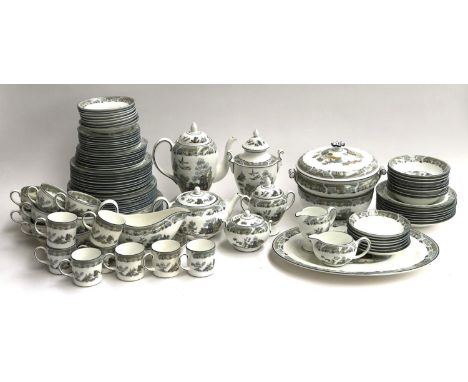 A large Wedgwood 'Chinese Legend' pattern part dinner service, approx. 100 pieces, to include fruit bowl, lidded tureen, coff