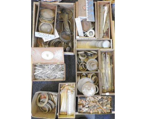 Barometer spares - bezels, glasses, corks, glass weights, tube, etcProvenance: The property of a gentleman dealer
