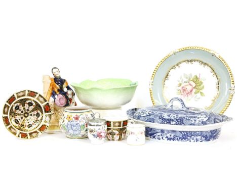 A collection of Royal Crown Derby, Poole Royal Doulton, Aynsley, Royal Albert plates, a Royal Crown Derby cup and saucer, a b