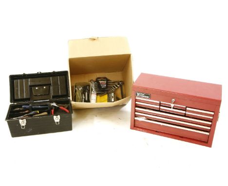 A challenge 'Extreme' toolbox and contents, together with assorted tools