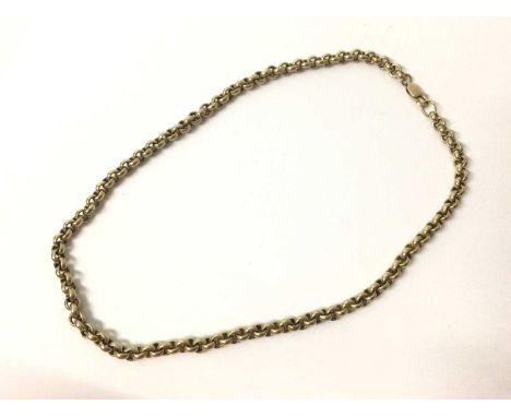 9ct gold belcher link chain, 53cm longWeight 80.3 gramsHallmarked on the link next to the clasp. Claw of clasp also stamped 3