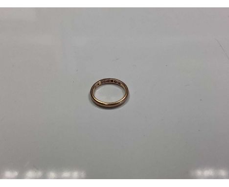 9ct gold wedding band, ring size L, together with a diamond three stone ring (one stone missing) and other gold and yellow me