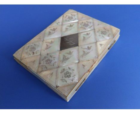 A mother-of-pearl card case – a/f 