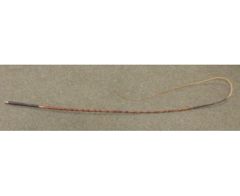 A silver mounted coachman's whip 