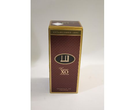 COGNAC: Dunhill XO Superieur, Bottle number 083840, in a faceted decanter and stopper, with original cardboard presentation b