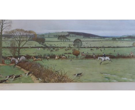 AFTER CECIL ALDIN THE DUKE OF BEAUFORT'S - A HUNT FROM GREAT WOOD Offset lithograph, published by Richard Wyman &amp; Co. Ltd