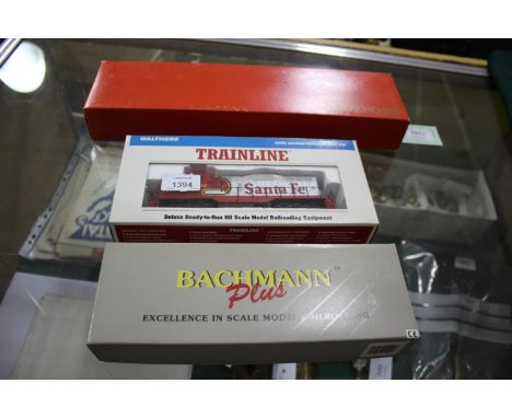 BOXED LOCOMOTIVES including Bachmann Plus Santa Fe 2894, Walthers Trainline Santa Fe 2092, and Rivarossi 1872 Union Pacific 4