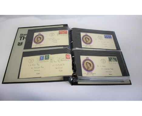 FIRST DAY COVERS &amp; STAMP ALBUMS including 3 albums of First Day Covers, including one album with older content 1953 Coron