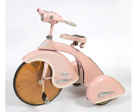 AFC SKY PRINCESS TRICYCLE a vintage child's tricycle made by AFC, the Sky Princess, in pink with a working light and perspex 