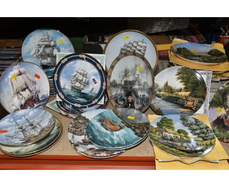 A GROUP OF MARITIME AND NAUTICAL THEMED COLLECTORS PLATES FROM NAMED MANUFACTURERS to include four Poole Pottery Famous Fishi