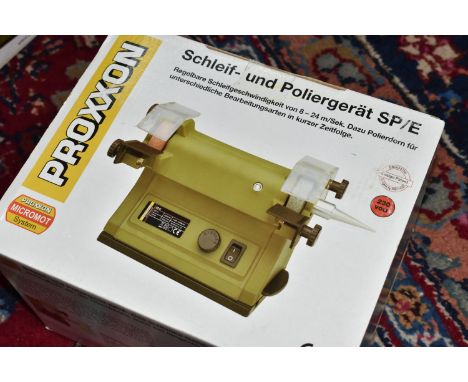 A BOXED PROXXON POLISHER GRINDER, product number 999E6601, EU plug (condition report: new in box, not tested, we cannot guara