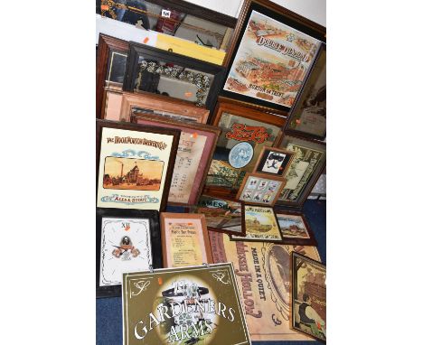 BREWERIANA INTEREST: A GROUP OF PICTURES AND ADVERTISING MIRRORS, to include advertising mirrors for The Hook Norton Brewery 