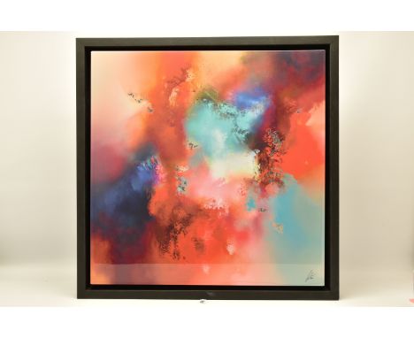 SIMON KENNY (IRISH 1976) 'THE BLESSING', a signed limited edition print on canvas, depicting an abstract study of a galaxy, 8