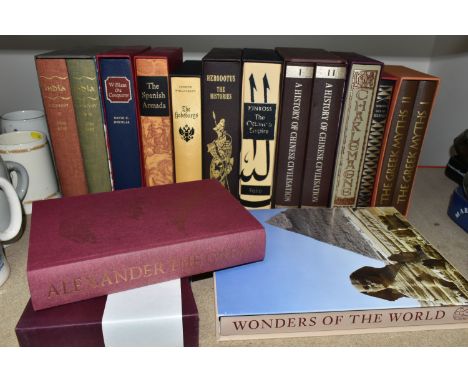 THE FOLIO SOCIETY, Fifteen Volumes comprising Keay; John, India - A History, in two volumes, slipcase extensively damaged, bo