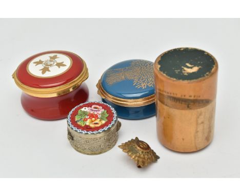 TRINKET BOXES, to include a 'Bilston and Battersea Enamels' by Halcyon Days trinket, a 'Toye Kenning &amp; Spencer' trinket, 